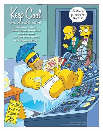 Simpsons Safety Poster,keep Cool,eng (1