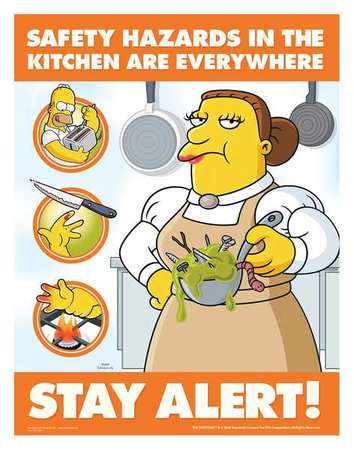 Simpsons Safety Poster,safety Hazards,en