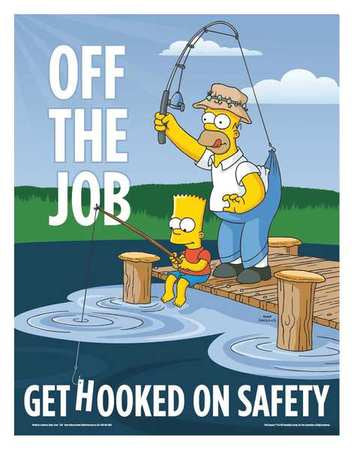 Simpsons Safety Poster,off The Job,eng (