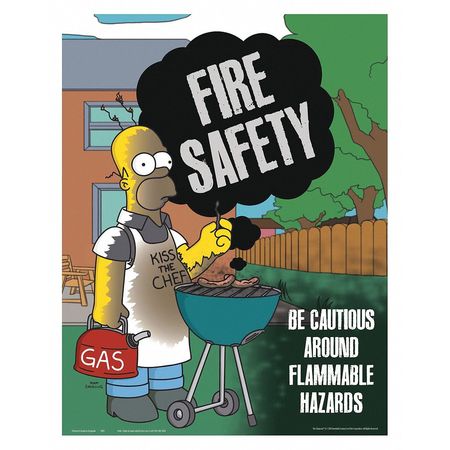 Simpsons Safety Poster,fire Safety,eng (