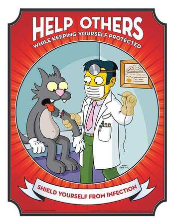 Simpsons Safety Poster,help Others,eng (