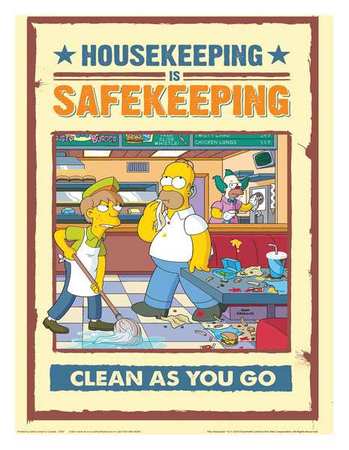 Simpsons Safety Pstr,housekeeping Is,eng