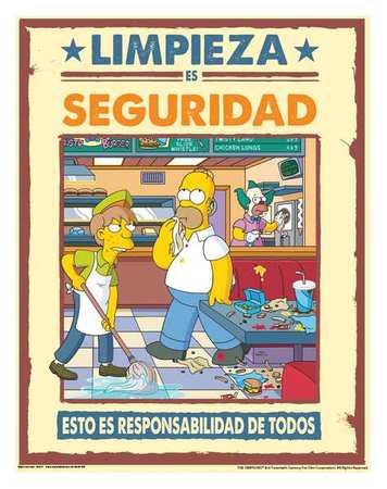 Simpsons Safety Poster,la Limpieza Es,sp