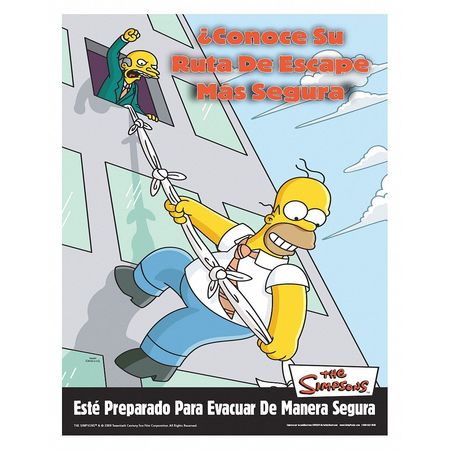 Simpsons Safety Poster,ruta De Escape,sp