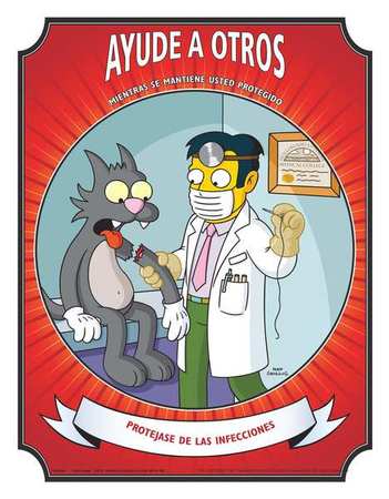 Simpsons Safety Poster,ayudar A Otros,sp