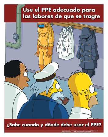 Simpsons Safety Poster,use El Ppe,sp (1