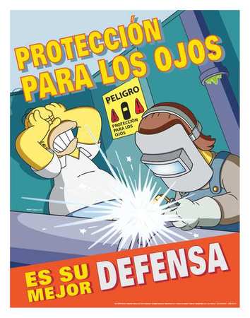 Simpsons Safety Poster,proteccion De,sp