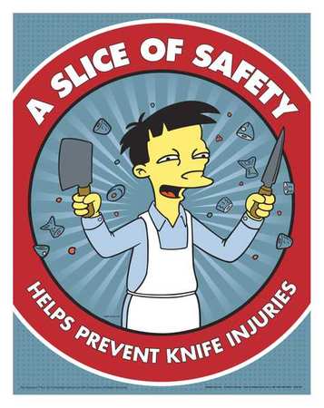 Simpsons Safety Poster,food Service,eng