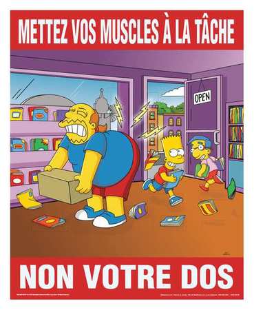 Simpsons Safety Pstr,votre Dos, Fr (1 Un