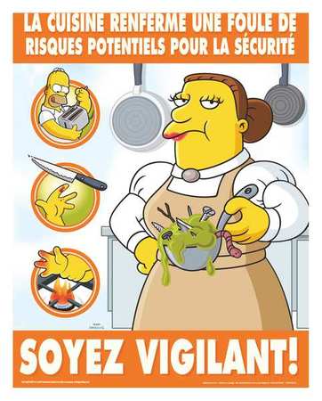 Simpsons Safety Poster,la Cuisine,fr (1