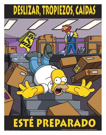 Simpsons Safety Poster,caidas,sp (1 Unit