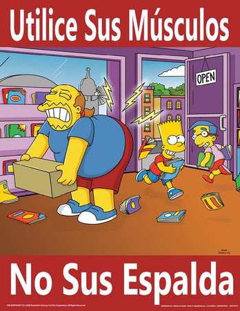 Simpsons Safety Poster,espalda,sp (1 Uni