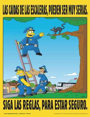 Simpsons Safety Poster,escalera,sp (1 Un