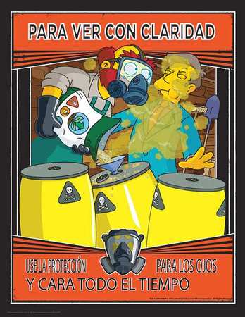 Simpsons Safety Poster,use Proteccion,sp