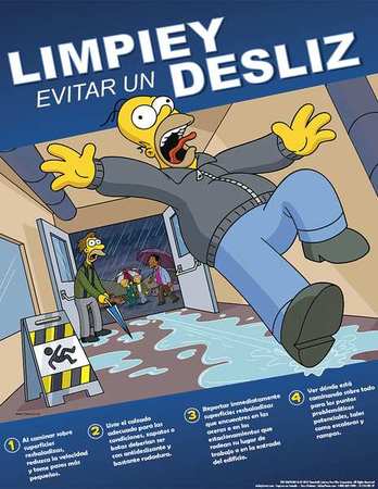 Simpsons Safety Poster,limpie,sp (1 Unit