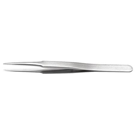 Tweezers,high Precision,4-3/4in,flat (1