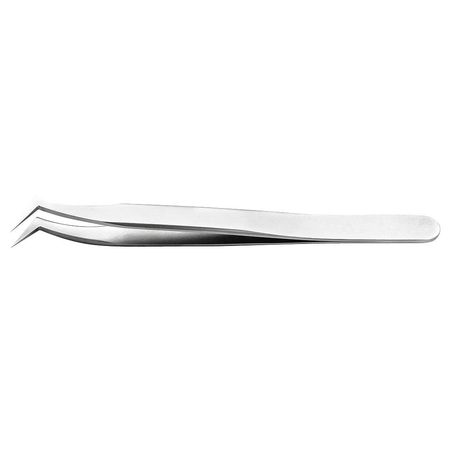 Tweezers,hgh Precs.,4-1/2in,flat Angled