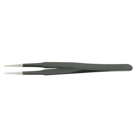 Tweezers,esd Epoxy Coatng,4-3/4in,round