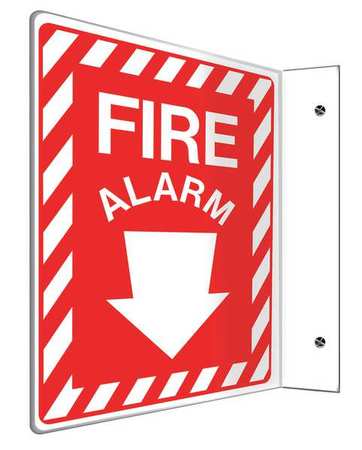 Fire Alarm Sign,12x9 In. (1 Units In Ea)