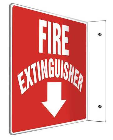 Fire Extinguisher Sign,8x12in. (1 Units