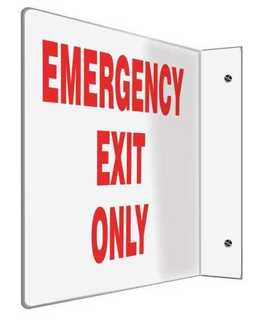 Sign,emergency Exit,8"x12" (1 Units In E