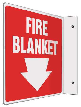 Fire Blanket Sign,8x8 In. (1 Units In Ea