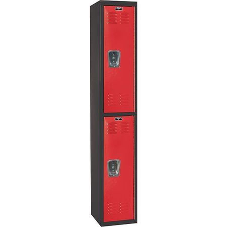 Wrdrb Lockr,lvrd,1 Wide,2 Tier,red/black