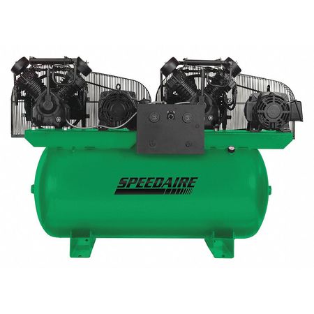 Elec. Air Compressor, Duplex, 10hp, 72cf