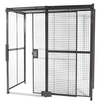 Welded Wire Partition,4 Sided,slide Door