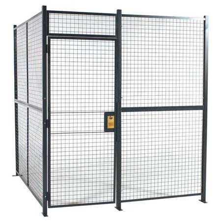 Welded Wire Partition,2 Sided,hinge Door