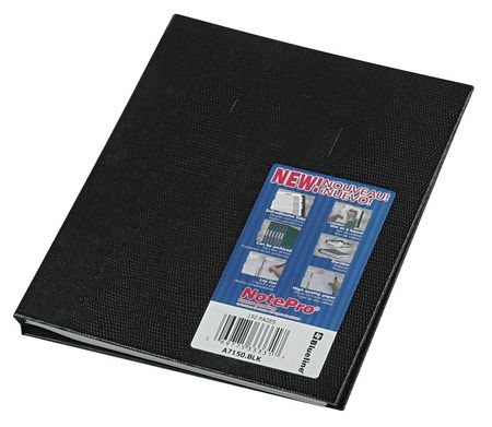 Notebook,9-1/4 X 7-1/4 In,black (1 Units