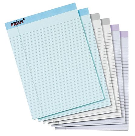 Writing Pad,8-1/2 X 11-3/4 In,pk6 (1 Uni