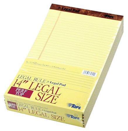 Perforated Pad,8-1/2 X 14 In,pk12 (1 Uni