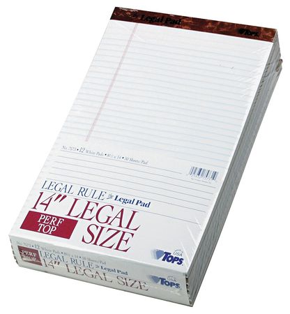 Perforated Pad,8-1/2 X 14 In,pk12 (1 Uni