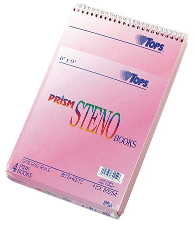 Steno Books,6 X 9 In,pk4 (1 Units In Pk)