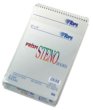 Steno Books,6 X 9 In,pk4 (1 Units In Pk)