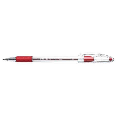 Ballpoint Pen,stick,fine,red,pk12 (1 Uni