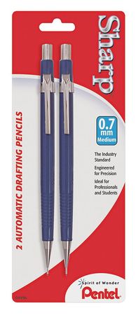 Mechanical Pencil,0.7mm,blue,pk2 (1 Unit