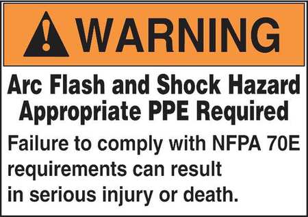 Label,3-1/2x5,warning Arc Flash,pk100 (1