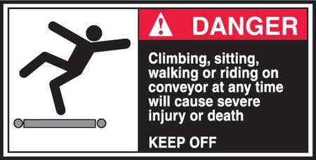 Label,cema,2-1/2x5,danger Climbing,pk5 (