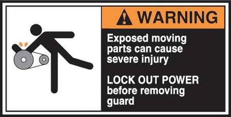 Label,cema,2-1/2x5,warning Exposed,pk5 (