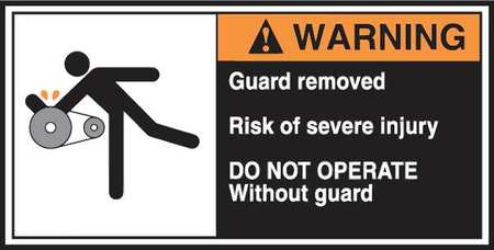 Label,cema,2-1/2x5,warning Guard,pk5 (1