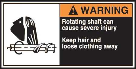 Label,cema,2-1/2x5,warning Rotating,pk5