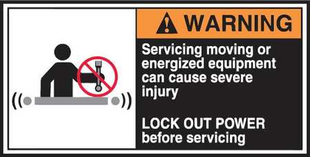 Label,cema,2-1/2x5,warning Servicing,pk5