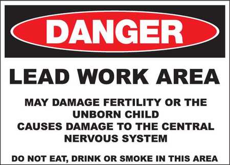 Danger Sign,10x14 In,r And Bk/wht,eng (1