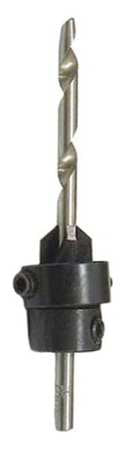 Drill/countersink,3-1/4 In. L,right Hand