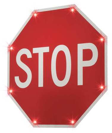 Led Stop Sign,24 In. H,110v (1 Units In