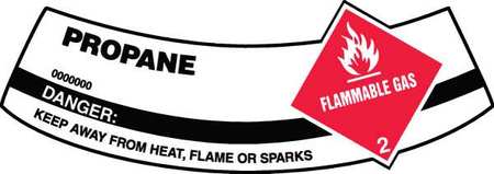 Cylinder Label,vinyl,5-1/4 X2 In,propane