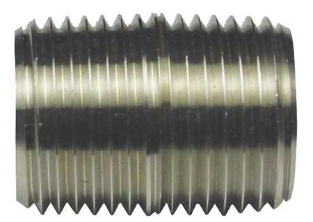 Rigid Nipple,thread,304 Ss,1-3/4inl (1 U