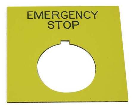 Legend Plate,rectangular,emergency Stop